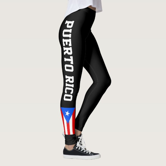 Puerto- Ricoflaggen-Leggings für Workoutsport u. Leggings (Rechts)