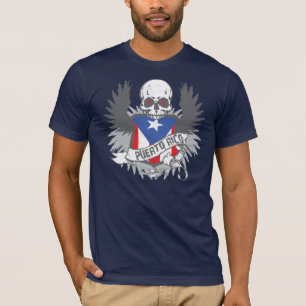 Puerto- Ricoflügel und Schädel-T - Shirt
