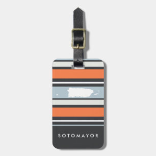 Puerto- Ricokarte: Moderne Streifen: Gepäckanhänger