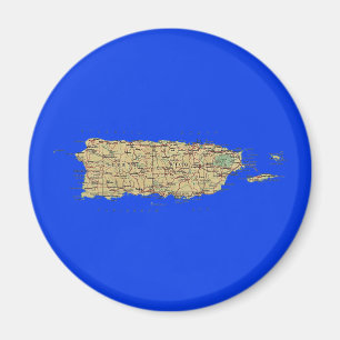 Puerto- Ricokarten-Magnet Magnet