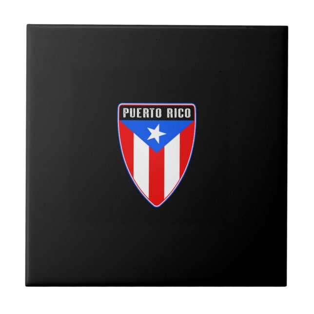 Puerto-Ricoschild Fliese (Vorderseite)