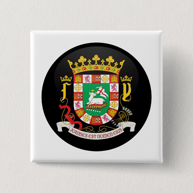 Puerto- Ricowappen Detail Button (Vorderseite)