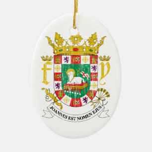Puerto- Ricowappen Keramik Ornament