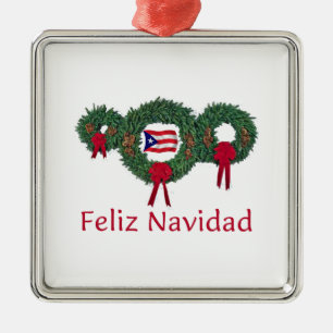 Puerto- Ricoweihnachten 2 Silbernes Ornament