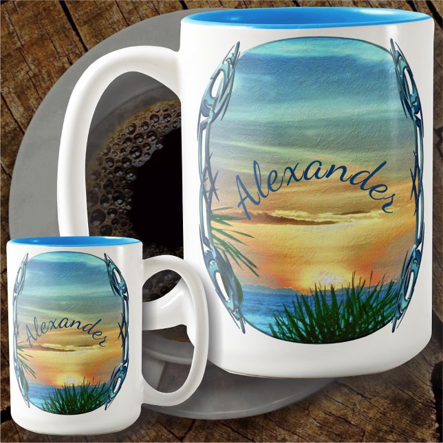 Puerto Sunset 1557 Zweifarbige Tasse (Von Creator hochgeladen)