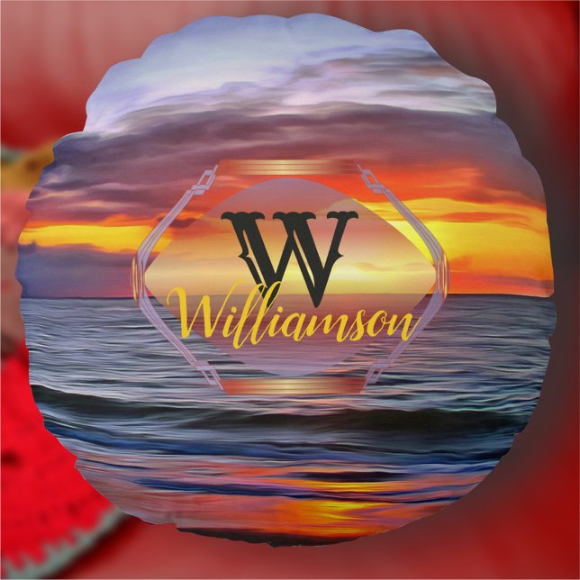 Puerto Sunset 1739 Rundes Kissen (Von Creator hochgeladen)