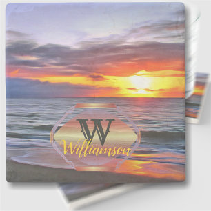 Puerto Sunset 1739 Steinuntersetzer