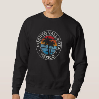 Puerto Vall A Mexico Vintag Graphic Retro 70er Sweatshirt