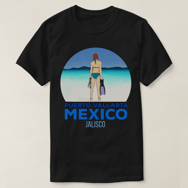 Puerto Vallarta Beach Mexiko T-Shirt (Design vorne)