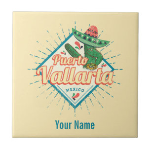 Puerto Vallarta Jalisco Mexiko tanzender Kaktus Fliese