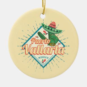 Puerto Vallarta Jalisco Mexiko tanzt Kakteen Keramik Ornament
