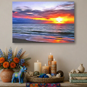 Puerto Vallarta Malecon Sonnenuntergang 1739 Kunst Leinwanddruck