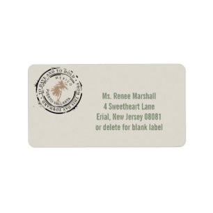 Puerto Vallarta Mexico Passport Palm Tree Stamp Adressaufkleber