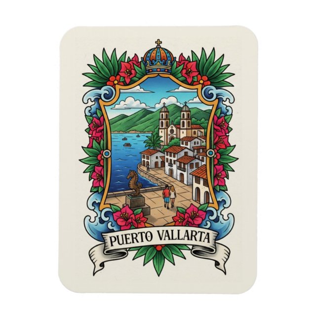 Puerto Vallarta Mexico Reise Magnet (Vertikal)