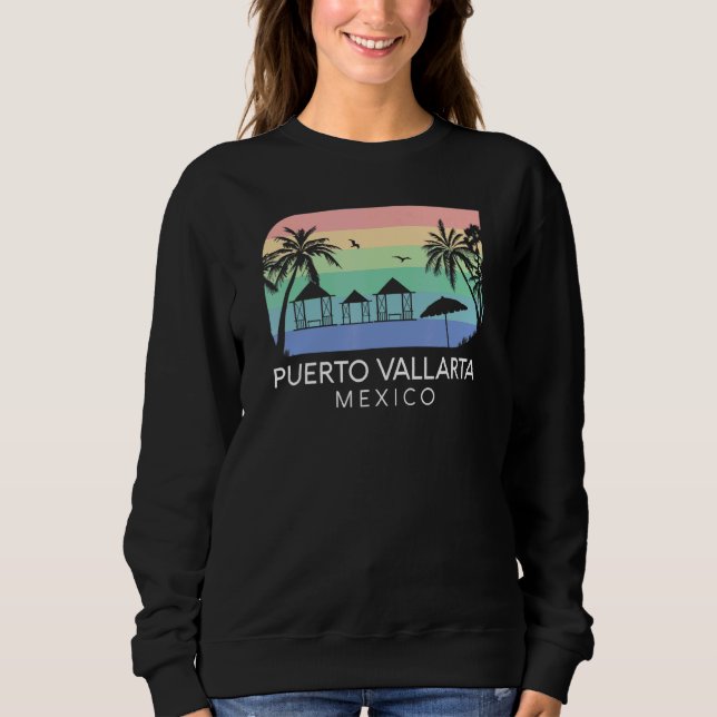 Puerto Vallarta Mexico Retro Mexican Resort Vacati Sweatshirt (Vorderseite)