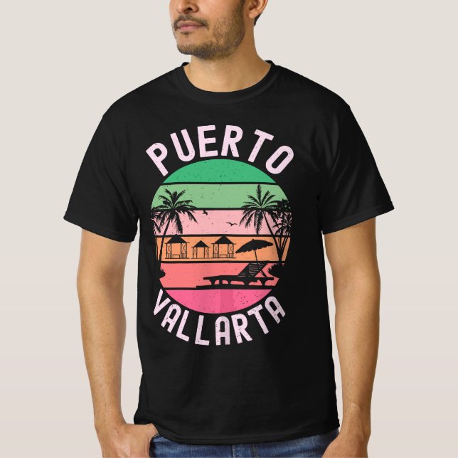 Puerto Vallarta Mexico Retro Mexican Resort Vacati T-Shirt (Vorderseite)