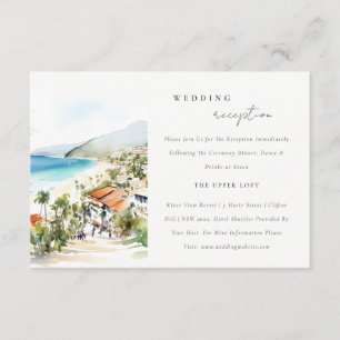 Puerto Vallarta Mexico Scape Hochzeitsempfang Begleitkarte