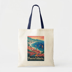 Puerto Vallarta Mexico Strand Illustration Reise Tragetasche