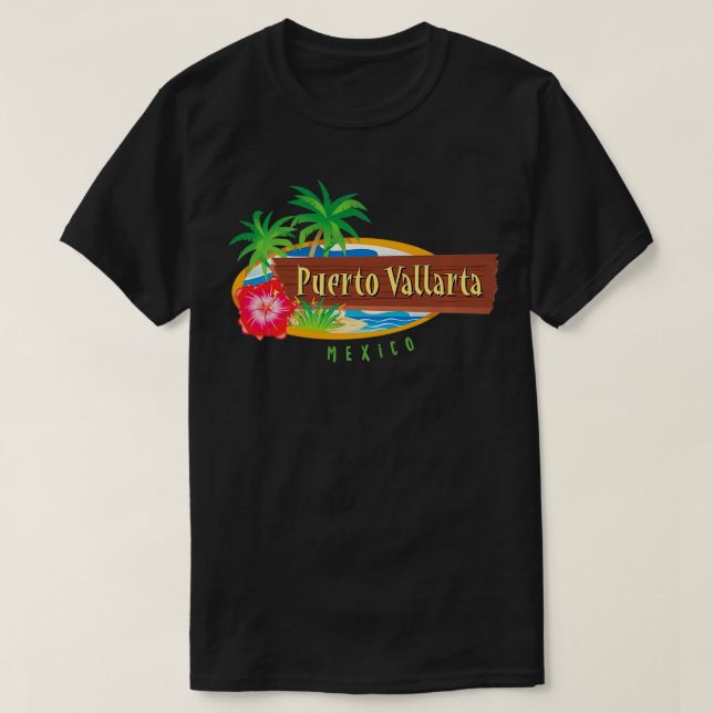 Puerto Vallarta Mexico Vintage MidCentury Design  T-Shirt (Design vorne)