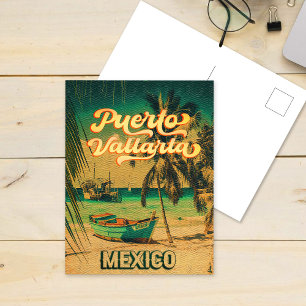 Puerto Vallarta Mexico Vintage-Souvenirs 60er Postkarte