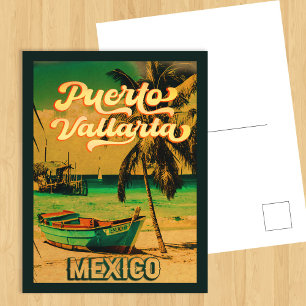 Puerto Vallarta Mexico Vintage-Souvenirs 60er Postkarte