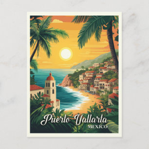 Puerto Vallarta Mexico Vintage Travel Postkarte