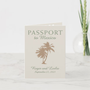 Puerto Vallarta Mexico Wedding Passport Einladung