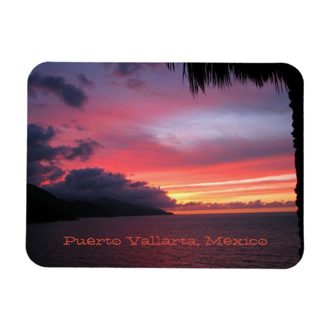 Puerto Vallarta, mexikanischer Sonnenuntergangsmag Magnet (Horizontal)