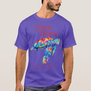 Puerto Vallarta Mexiko Aquarell Meeresschildkröte T-Shirt
