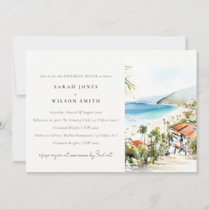 Puerto Vallarta Mexiko Aquarell Probedinner Einladung