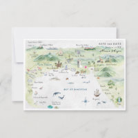 Puerto Vallarta, Mexiko | Karte für Hochzeiten