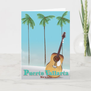 Puerto Vallarta Mexiko Reiseplakat Feiertagskarte