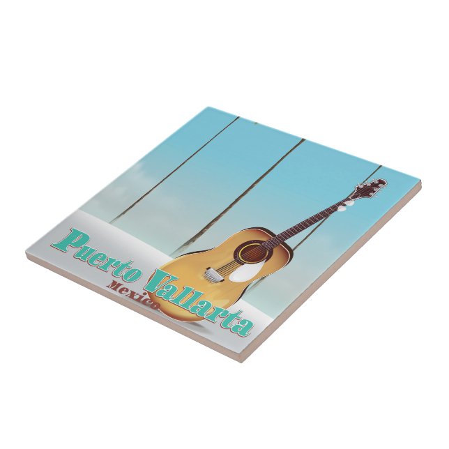 Puerto Vallarta Mexiko Reiseplakat Fliese (Seite)