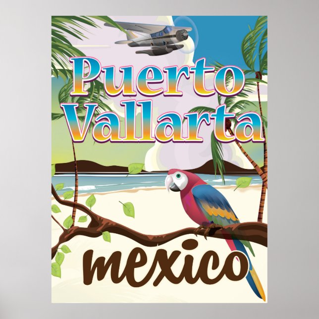 Puerto Vallarta Mexiko Reiseplakat Poster (Vorne)