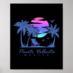 Puerto Vallarta Mexiko Strandurlaub Retro Vintag Poster