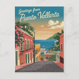 Puerto Vallarta Mexiko Vintag Postkarte