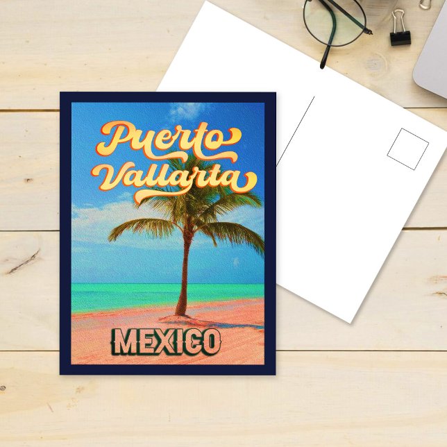 Puerto Vallarta Mexiko Vintag Souvenirs 60er Postkarte (Von Creator hochgeladen)