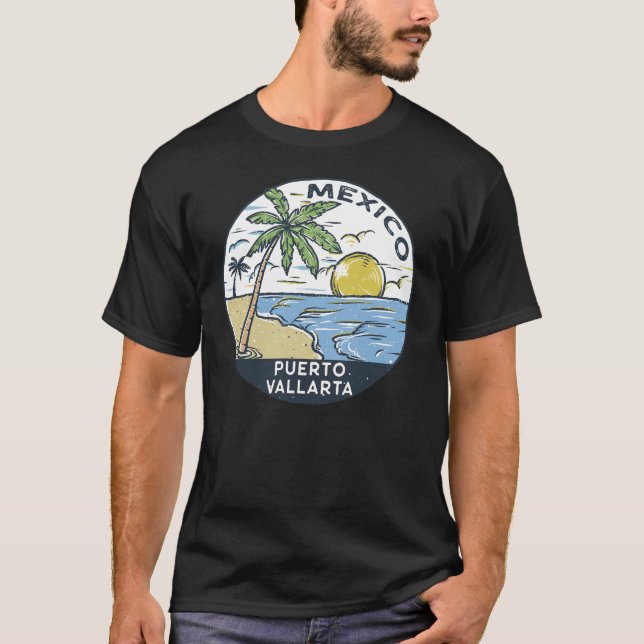 Puerto Vallarta Mexiko Vintag T-Shirt (Vorderseite)