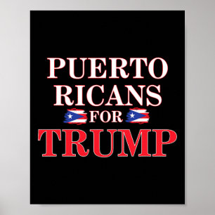 Puertoricaner für Trump Patriotischer amerikanisch Poster