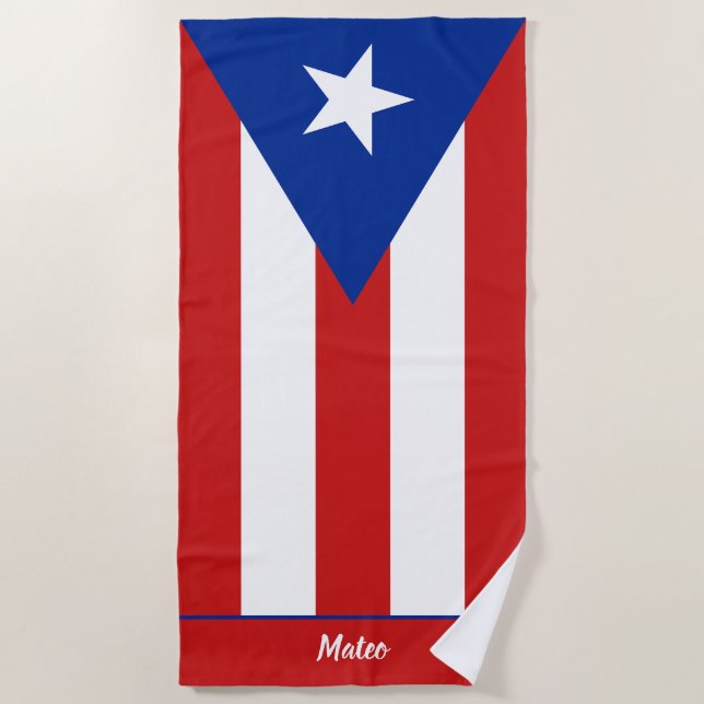 Puertoricanische Flagge Strandtuch (Vorderseite)