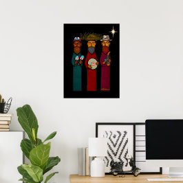 Puertoricanische Heiligen Drei Könige – Parranda Poster
