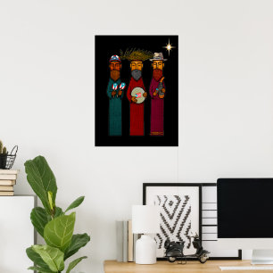 Puertoricanische Heiligen Drei Könige – Parranda Poster