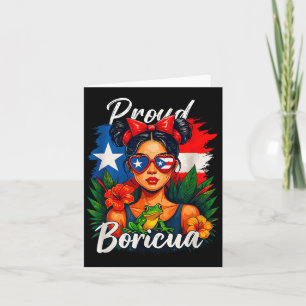 Puertoricanische Mädchen Boricua Puerto Rico Erbe Karte