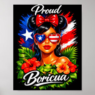 Puertoricanische Mädchen Boricua Puerto Rico Erbe Poster