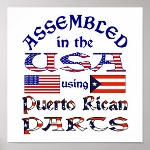 Puertoricanische Teile Poster