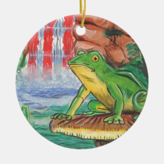 Puertorikaner Coqui Keramik Ornament (Vorne)