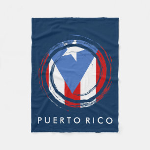 Puertorikanische Flagge Fleecedecke