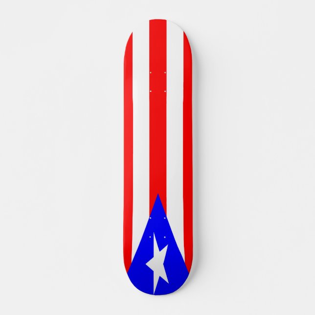 Puertorikanische Flagge Skateboard (Vorne)