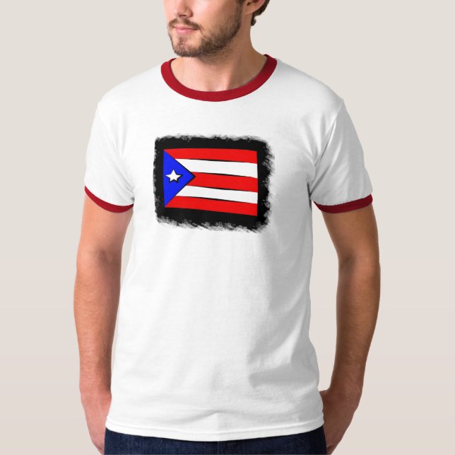 Puertorikanische Flagge T-Shirt (Vorderseite)