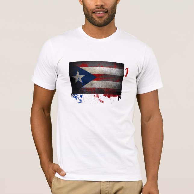 Puertorikanische Flagge T-Shirt (Vorderseite)